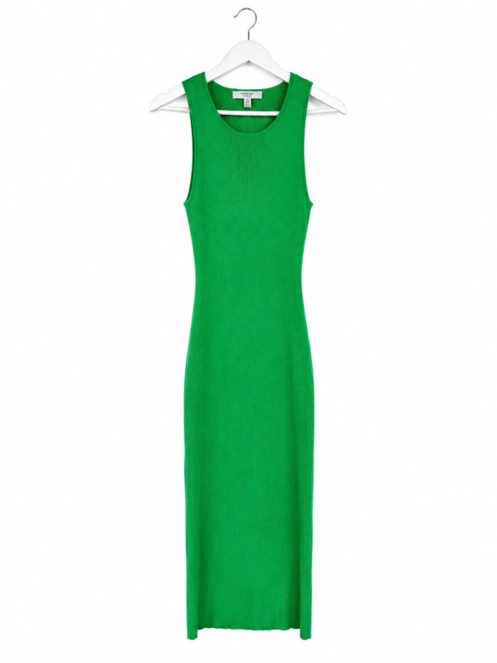 Ever New Jesse Green Ribbed Cut-Out Back Midi Dress US 6